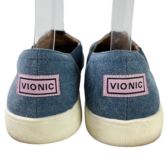 Vionic Ivy Womens Blue Slip On Flats Casual Loafers Canvas Shoes Stretch sz 8.5 - Picture 11 of 16